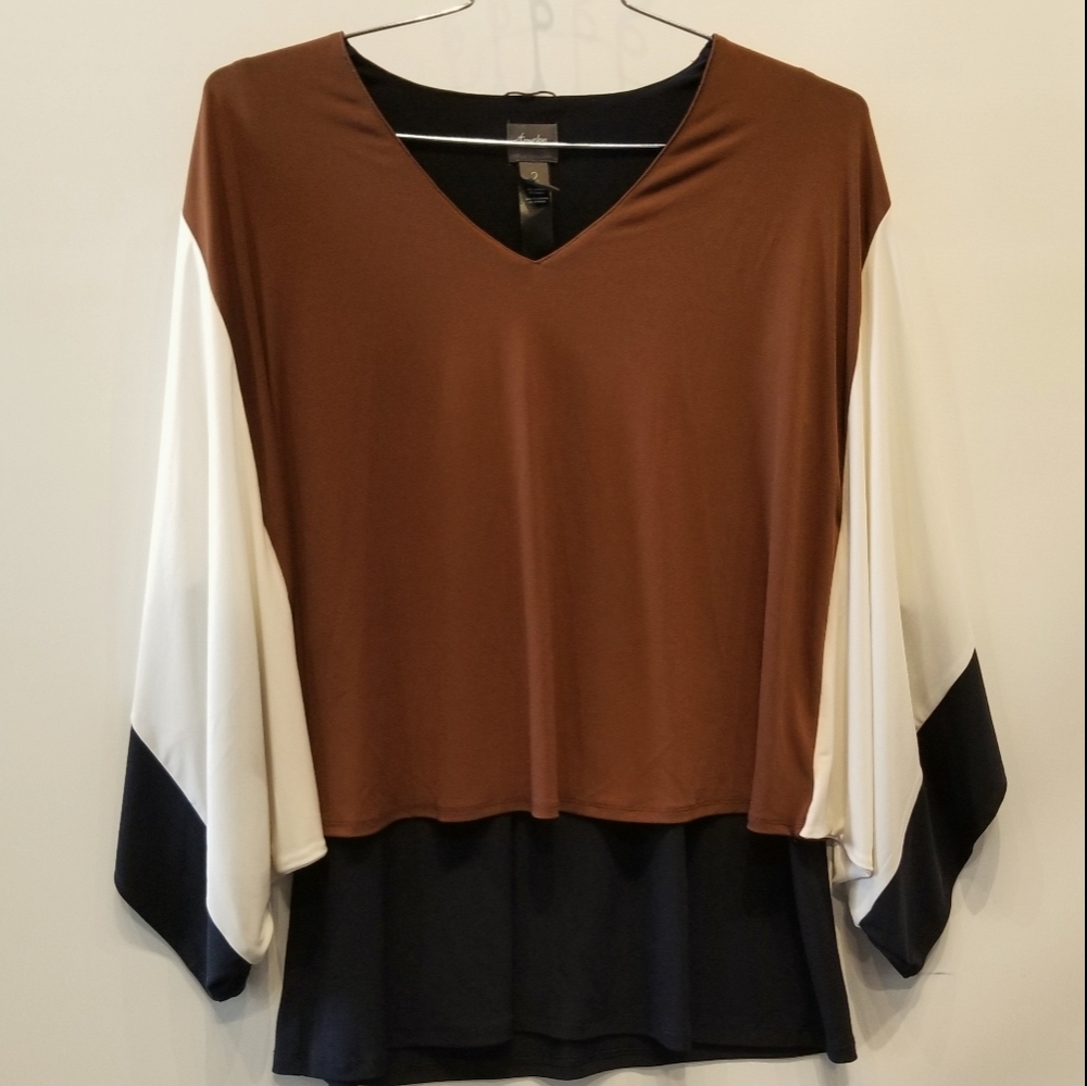 Chico's Traveler's Layered Tunic Top Size 12